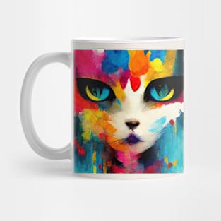 Abstract Cat Mug